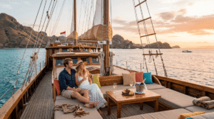 couple in private yacht charter
